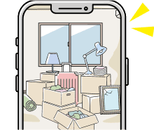 遺品整理のプロ 遺品あんしん整理 スマートフォンイメージ画像