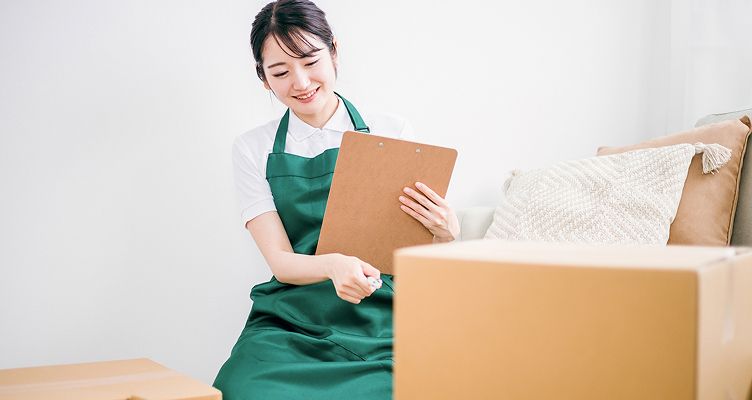 物件内の荷物を仕分け・分別イメージ画像