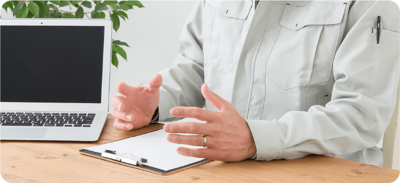 ❷&nbsp;現地でのお見積りイメージ画像